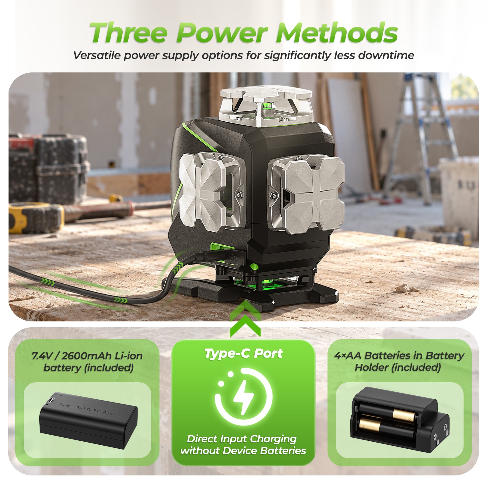 Huepar 4D 16-Line Green Laser Level photo 4