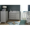 South Shore Cotton Candy Changing Table with Removable Top, Gray