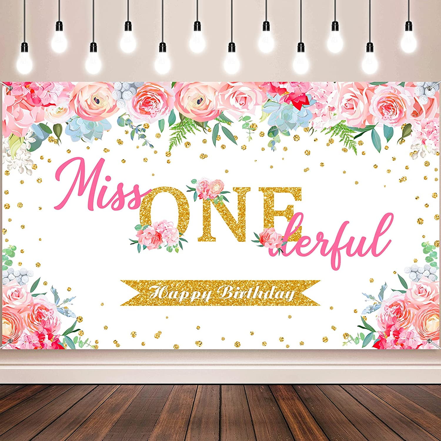 Miss Onederful 1st Birthday Decorations For Girls, Pink And Gold Balloon  Garland Kit With Photo Backdrop Bow Foil Balloons, Little Miss Onederful |  lupon.gov.ph