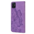thumbnail image 5 of Feishell Wallet Case For Samsung A51 4G, Magnetic Folio Card Slots Holder Kickstand Premium PU Leather Butterfly Patterned Embossed with Wrist Strap Cover For Samsung Galaxy A51 4G, Purple, 5 of 13