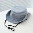 thumbnail image 5 of WEIGFI Kid Boys Girls Sun Hat Bucket Hat Adjustable Strap Lightweight Cartoon Dinosaur Embroidered Summer Daily Outdoor Fishing Soft Vacation Hats,Light Blue,2-8 Years, 5 of 5