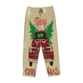 thumbnail image 4 of Disketp Christmas Vintage Red Truck Print Women'S Comfy Pajama Pants Casual Drawstring Palazzo Lounge Wide Leg Pants, 4 of 9