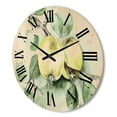 thumbnail image 3 of Designart 'Ancient Green Appels' Farmhouse Wood Wall Clock, 3 of 5