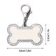 thumbnail image 2 of Etiqueta para perro con hueso y purpurina - Metal, grabado en 4 líneas - para perros/gatos, protección de identificación, duradera y con estilo, personalizada, 2 of 3