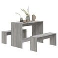thumbnail image 2 of vidaXL 3 Piece Dining Set Grey Sonoma Engineered Wood, 2 of 5