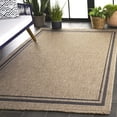 thumbnail image 3 of SAFAVIEH Retreat Luigi Bordered Indoor/Outdoor Area Rug, Natural/Black, 4' x 6', 3 of 16