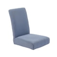 thumbnail image 2 of para Sillas con Respaldo Alto Funda de Asiento Extraíble Y Estirable Funda de Silla de Comedor Lavable Suave de Color para Bodas Hogar C Azul grisáceo Yotijar Funda de color sólido, 2 of 8