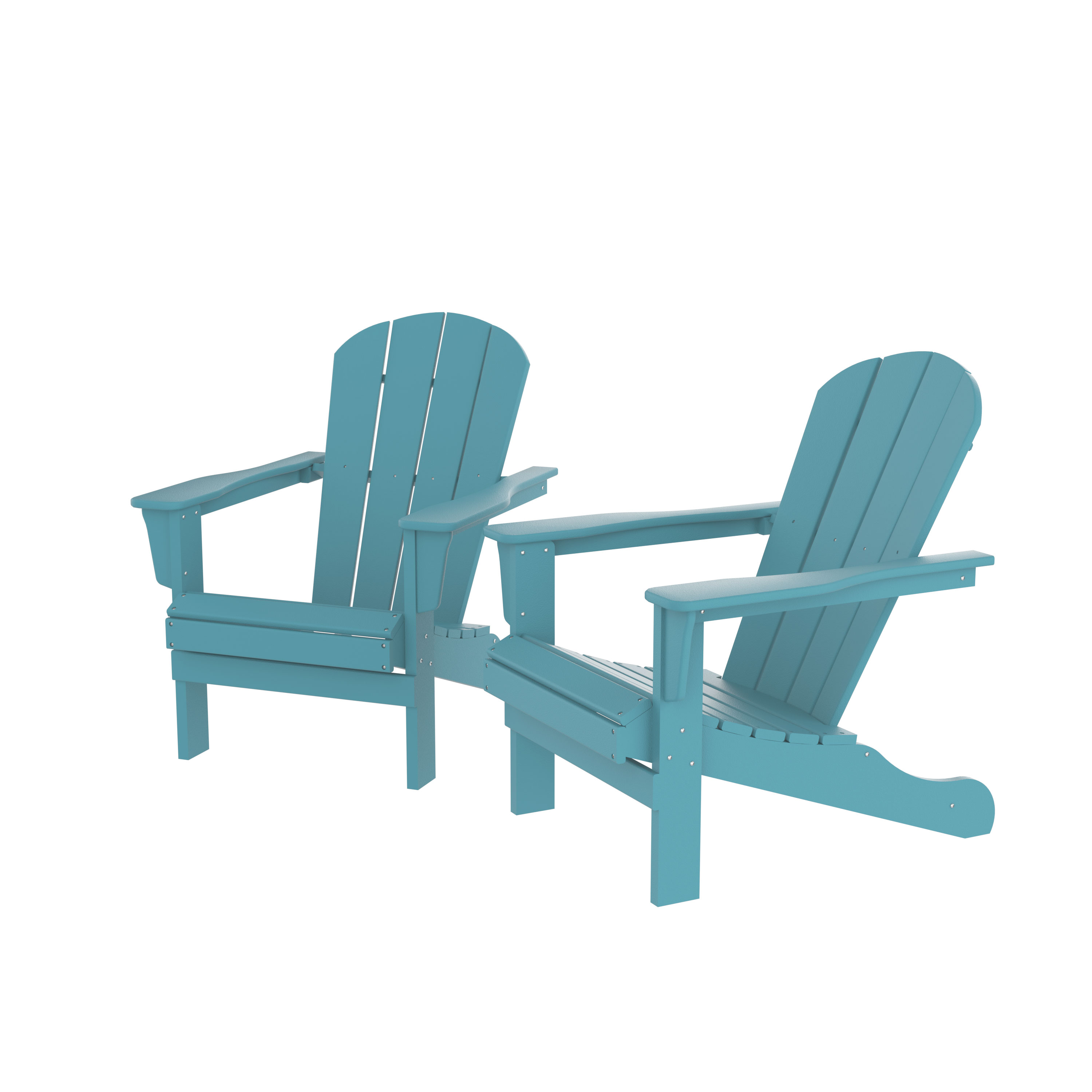 Adirondack Chair, Fire Pit Chairs, Sand Chair, Patio Outdoor Chairs, Dpe Plastic Resin Deck Chair, Lawn Chairs, Adult Size, Weather Resistant For Patio/ Backyard/Garden, Blue, Set Of 2 - image 2 of 6