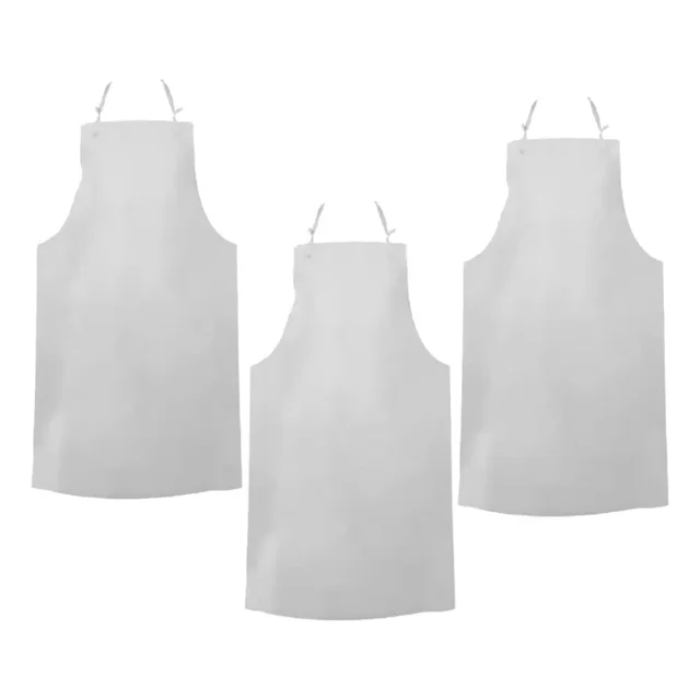 Mandil De Pvc Blanco Unitalla 3 Piezas 80 X 120 Cm