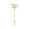 thumbnail image 3 of ANGARA Lab Grown Two-Stone Emerald-Cut Emerald & Pear Diamond Open Ring for Women in 14K Yellow Gold (Size-6x4mm) | May Birthstone, Anniversary, Jewelry Gift for Women | Lab-Grown Emerald Ring, 3 of 7