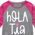 thumbnail image 3 of Instant Message - Hola Tia - Toddler & Youth Girls Raglan Graphic T-Shirt, 3 of 6
