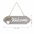 thumbnail image 3 of Wooden Welcome Home Plaque, Welcome Sign for Front Door, Wooden Wall Decor, Entryway Wall Decor, Light Gray 7X4 Inch Hanging Sign with Beaded Jute Hanger and Carved Heart Accent,, 3 of 7