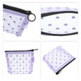 thumbnail image 3 of 1 Pc Mujeres Bolsa de Cosméticos Portátil para Viajes de Vacaciones Negocios Gimnasio Malla de Nylon Púrpura-S, 3 of 4