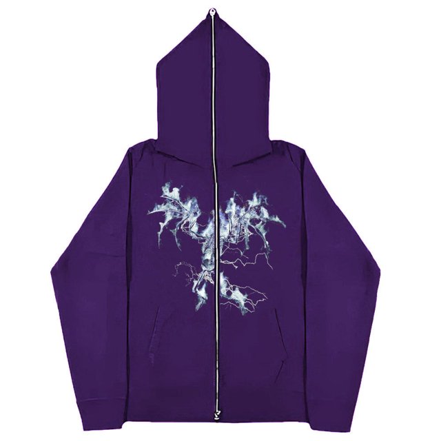 Sudadera informal europea y americana Dark Y2k Skeleton Man, sudaderas con capucha para hombres y mujeres, pareja gótica, sudadera con cremallera de gran tamaño Harajuku