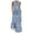 Blue, variant on Women's Casual Dress for Everyday Wear Floral Sleeveless Neck V Splicing Printed Women’s Dress for Modern Style Blue M