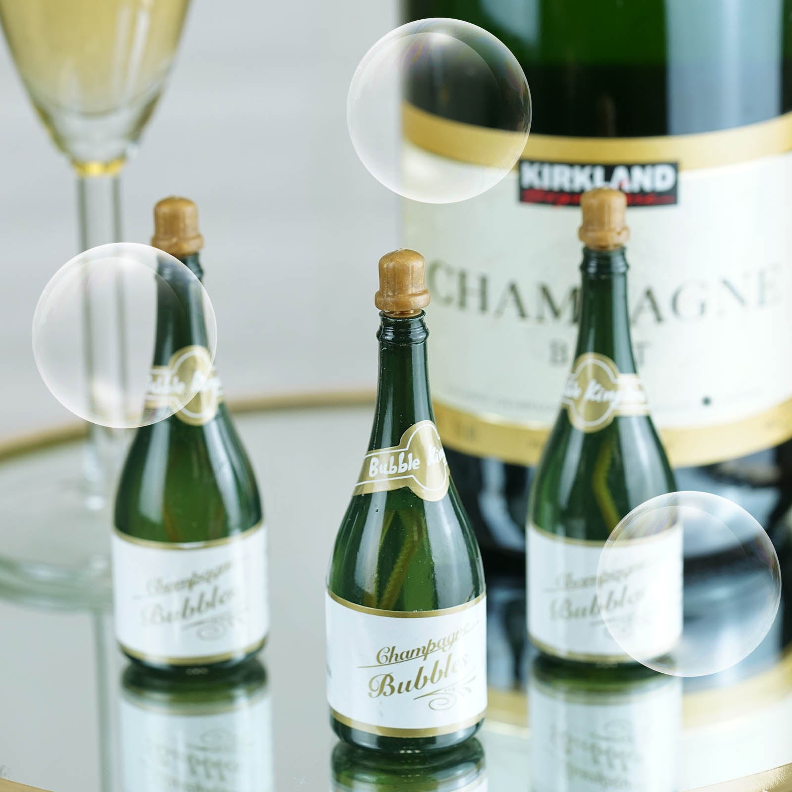 25 WINE CHAMPAGNE GLASS & BOTTLES TOPPERS CONFETTI TABLE DECOR  WEDDING 