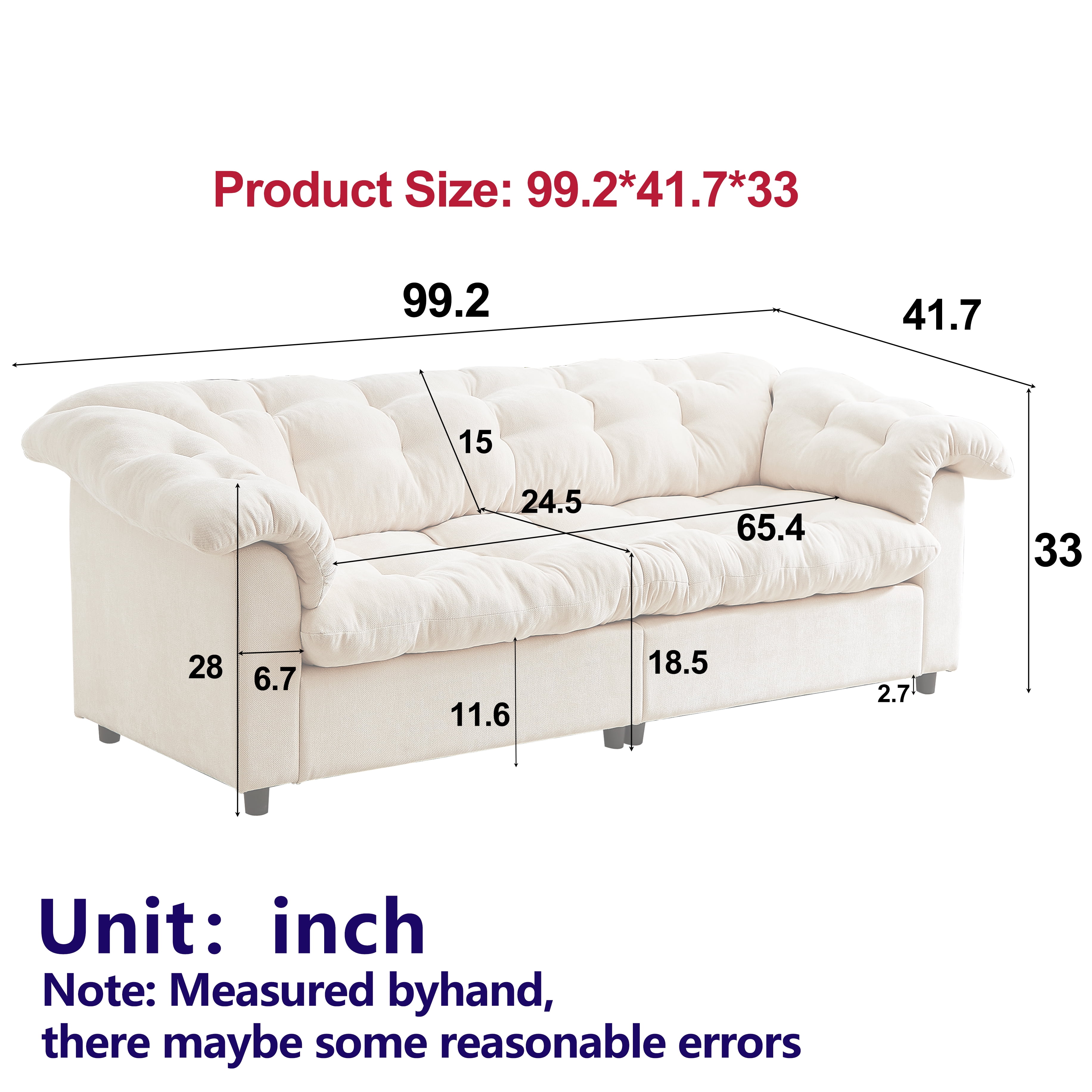 MAYEERTY 55'L Chenille Sponge single sofa,No Assembly Required,Fluffy Modern Sleeper Chair for Living room, Bedroom, Lounge and Projection Room(Not a swivel chair.)
