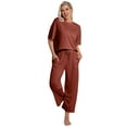 thumbnail image 7 of DAKIMOE Lounge Sets for Women Short Sleeve Tops and Long Pants Soft Comfy Pajamas Set 2 Piece Loungewear Nightwear Pjs Sleepwear Outfits for Women S-XXL, 7 of 7