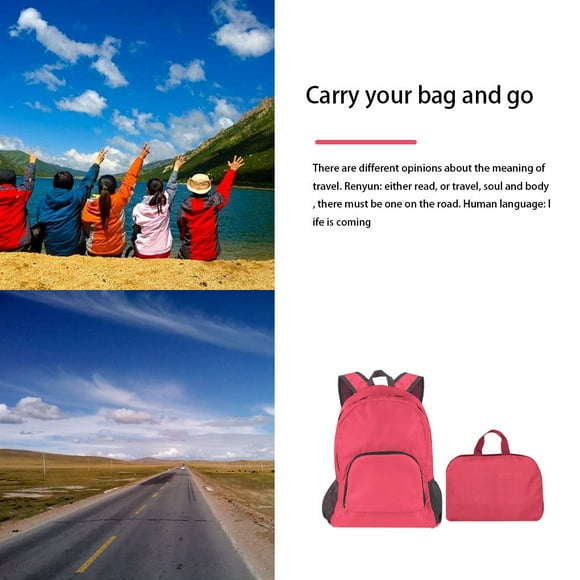 Portable Outdoor Travel Backpack Anti Theft Waterproof Pack Hiking Daypack Folding School Bag
