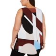 thumbnail image 2 of Alfani Women's Printed Shell Tunic Top Brown Size 3X, 2 of 2