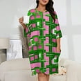thumbnail image 2 of Pink & Green Fashions & Products! Sleepshirts For Sleeping Travels Loose Sleepdress Pajama Dress Soft Nightdress Sleepwear, 2 of 7
