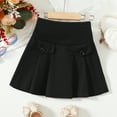 thumbnail image 2 of 7T Big Girls Dress 8T Girls Skirt Solid Color Big Girls Summer Skirt Black, 2 of 6