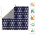 thumbnail image 3 of Naloa Purple and Blue Squares Dish Drying Mat for Kitchen Counter, Heat Resistant Drainer Mats, Absorbent Draining Mat,Dish Rack Pad,16"x18", 3 of 8