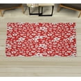 thumbnail image 1 of Floral Decorative Rug, Graphic Daisy Blossoms Design Colorful Background Spring Flowers Art, Quality Carpet for Bedroom Dorm and Living Room, 6 Sizes, Scarlet White, by Ambesonne, 1 of 1