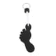 thumbnail image 3 of Llavero Flotante EVA Forma Del Pie Negro, 3 of 6