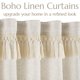 thumbnail image 3 of Cortinas Jinchan, mezcla de lino bohemio, 240 x 245 cm, con borlas, color beige, 3 of 9