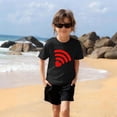 thumbnail image 3 of Girl's Graphic T-Shirt | WiFi Heart Design | Cotton Soft Short Sleeve Tee | Valentine's Casual Top for Kids (Black),Size 9 T, 3 of 9