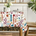 thumbnail image 4 of Fall Tablecloth 70x70 Inch Round, Hello Autumn Harvest Thanksgiving Colorful Graffiti Table Cover for Party Picnic Dinner Decor, 4 of 6