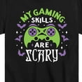 thumbnail image 3 of Instant Message - Gaming Skills Are Scary - Toddler & Youth Short Sleeve Graphic T-Shirt, 3 of 6