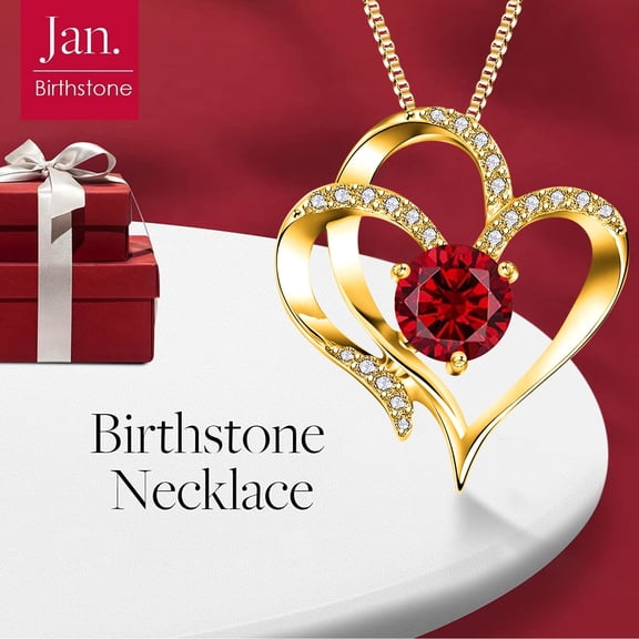 YYKihy Female Twelve Months Heart Shape Letters Pendant Silver Love Zircon Necklace Birthstone Pendant Necklace