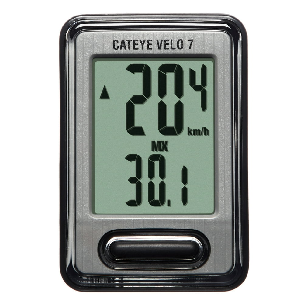 CAT EYE Velo 7 Wired Bike Computer with Odometer and Speedometer