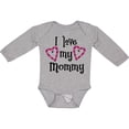 thumbnail image 3 of Inktastic I Love My Mommy- Hearts Boys or Girls Long Sleeve Baby Bodysuit, 3 of 5