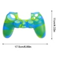 thumbnail image 4 of PS4 Controller Skin Grip Cover Case Set Protector de silicona suave Gel Goma Shell Antideslizante Thumb Stick Caps para Playstation 4 Controller Gaming Gamepad Ormromra 2033315-15, 4 of 9