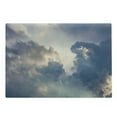 thumbnail image 1 of Clouds Cutting Board, Majestic Rain Storm Clouds over the Sky High Above the Ground Environment Scenery, Decorative Tempered Glass Cutting and Serving Board, Large Size, Blue White, by Ambesonne, 1 of 1