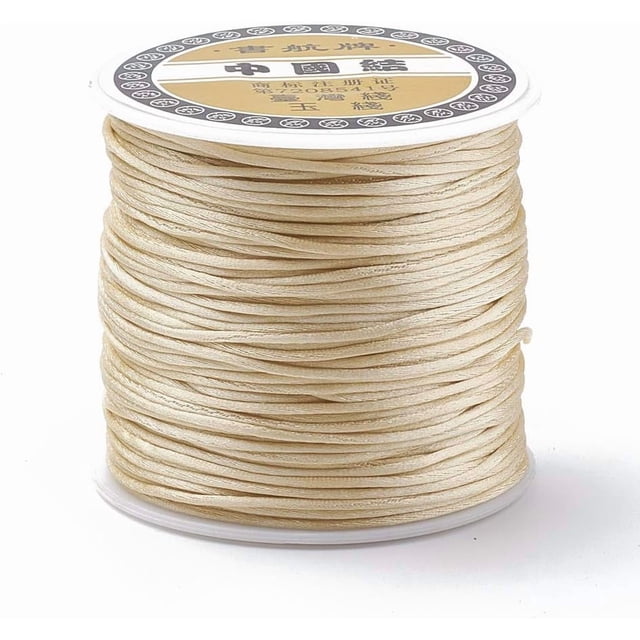 Hilos de nailon de 1 mm, 76,55 yardas, cordón de nailon para anudar chino, cordel alquitranado, cuerda para exteriores