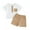 Khaki, variant on Musuos Toddler Boy Shorts Set 6 12 18 24M 3T Short Sleeve Round Neck Pocket Button T-Shirt with Shorts 2Pcs Summer Outfit