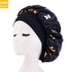thumbnail image 3 of Gorro de dormir de satén con estampado, gorro de quimio para el cuidado del cabello con ala ancha, para lavar la cara, cuidado de la piel, gorros de noche para dormir, 5 uds., 3 of 5