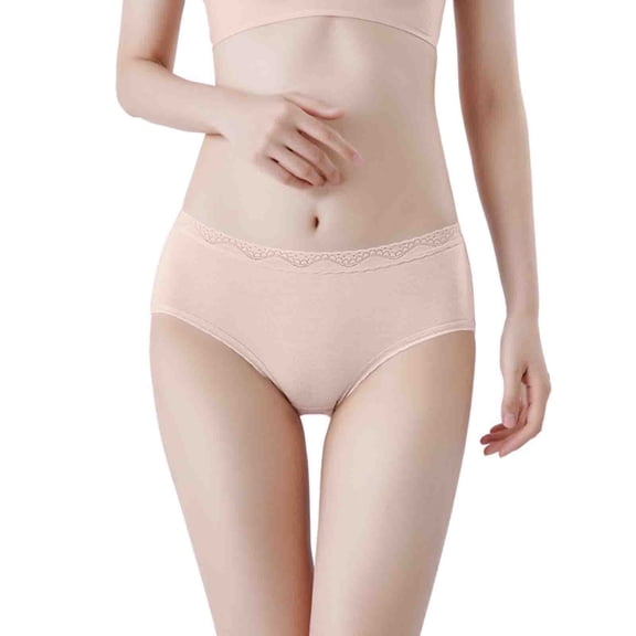 100% Cotton Underwear Fashion Women's Breathable Soft Stretchy Panties Underwear With Belly Briefs Women's Panties