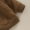 thumbnail image 5 of Okbabeha Toddler Boys Spring Fall Winter Outfits Solid Color Crew Neck Long Sleeve Sweatshirts and Long Pants 2Pcs Clothes Set, 5 of 7