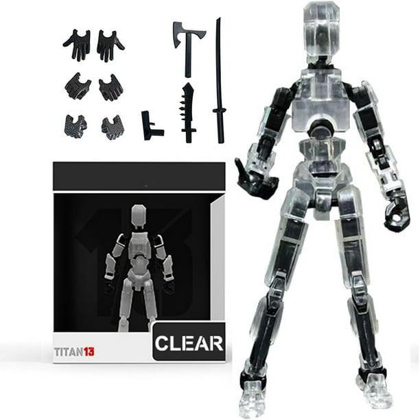 Figura de acción Titan 13, Figura de acción T13 Impreso en 3D Móvil con múltiples articulaciones, Figura de acción Lucky 13 Figura de acción Nova 13 Figura de acción simulada 13, Regalos de San Valent