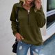 thumbnail image 1 of HongQid Womens Quarter Zip Pullover Casual Long Sleeve Shirts Half Zip Sweatshirt Trendy Fall Winter Clothes, 1 of 4