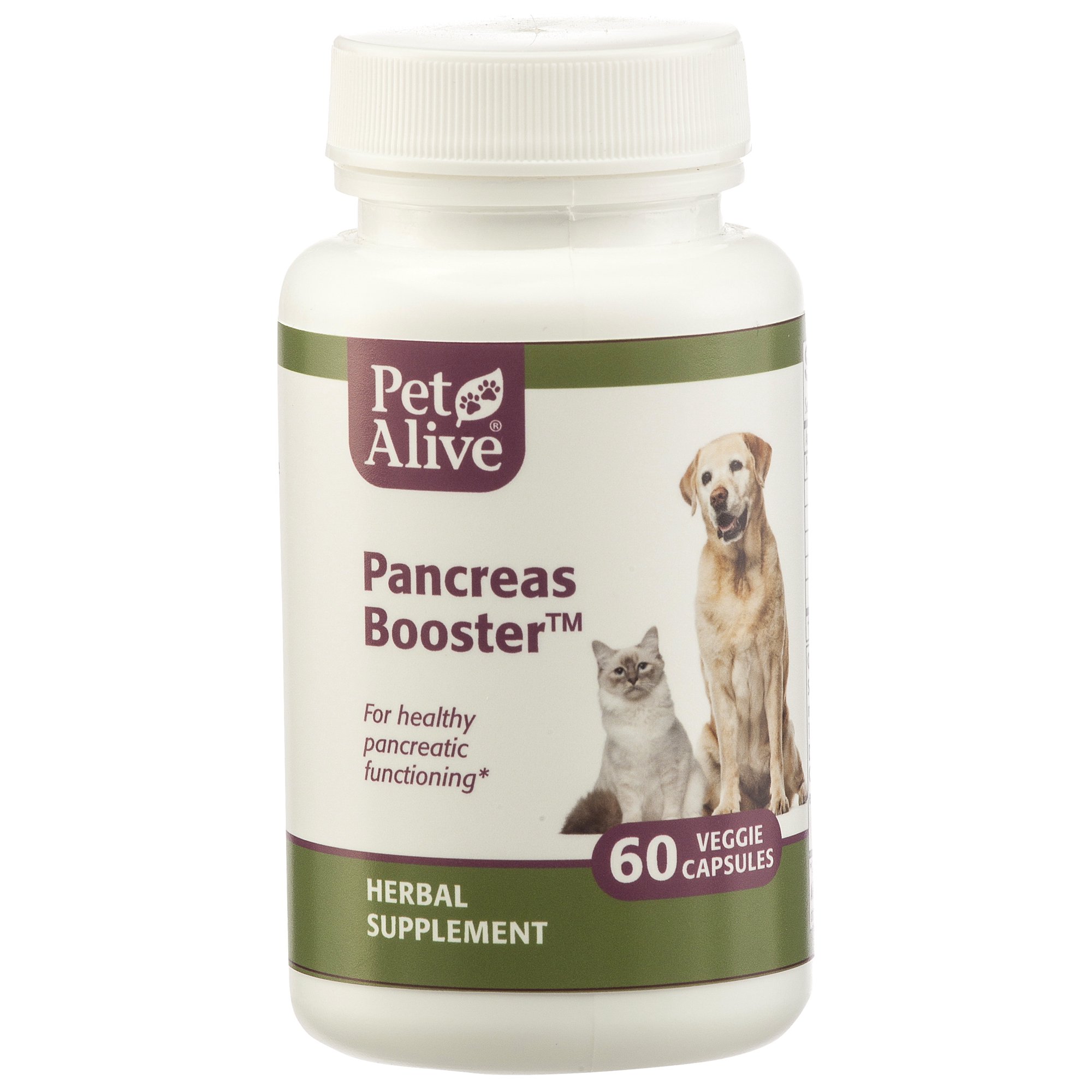 PetAlive Pancreas Booster - All Natural Herbal Supplement for Pancreatic Health and Digestive Functioning in Cats and Dogs - Supports Healthy Insulin