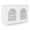 White, variant on Mainstays Kids Arched Storage Accent Cabinet with Acrylic Doors, Warm Walnut