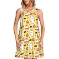 thumbnail image 1 of Fotbe Rabbit Hunger Vestido de Verano sin Mangas para Mujer – Vestido Midi Línea A, Estilo Camiseta Floral, Vestido Playero Casual y Fluido, 1 of 7