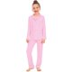 thumbnail image 1 of Pijamas para niños, conjunto de pantalones de manga larga para niños y niñas, ropa holgada de solapa modal cómoda para el hogar, 1 of 6