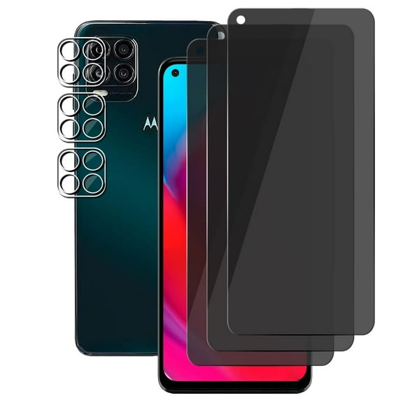 (3 3) for Motorola Moto G Stylus 5G (2021) (3 Pack) Anti Spy Private Tempered Glass Film Privacy Screen Protector and (3 Pack) Camera Lens Protector
